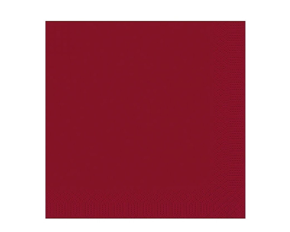 Servietten 39x39 cm 3-lagig 1/4  Falz, bordeaux-rot Servietten 39x39 cm 3-lagig 1/4  Falz, bordeaux-rot