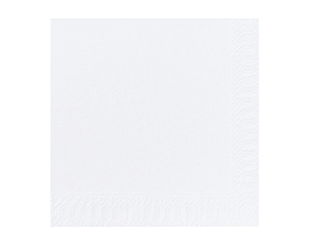 Servietten 39x39 cm 3-lagig 1/4 Falz, weiß Servietten 39x39 cm 3-lagig 1/4 Falz, weiß