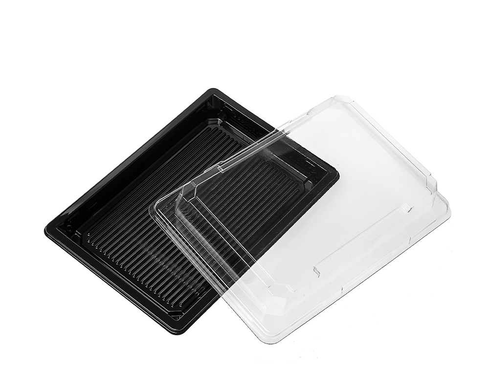Sushi-Boxen-216 Sushi Verpackung schwarz mit Deckel online kaufen