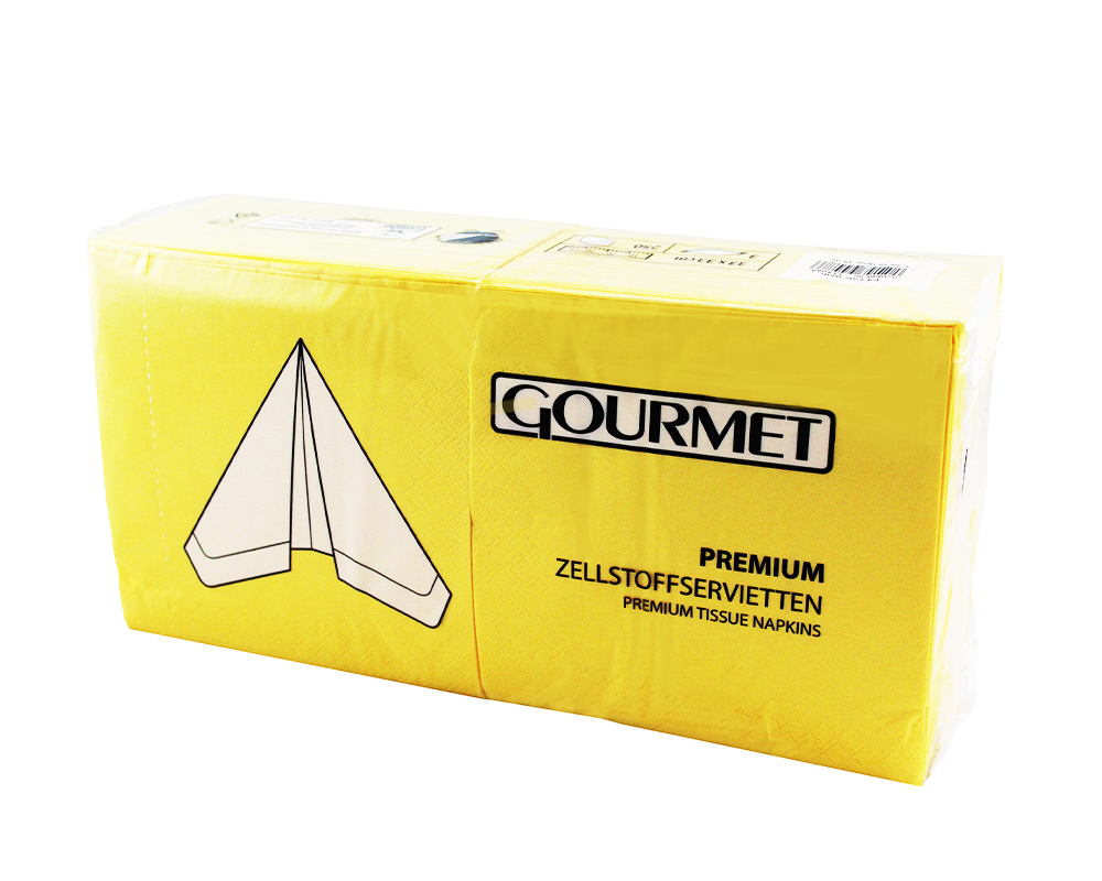 Servietten-33x33-cm-3-lagig-gelb Servietten gelb 33x33 cm 3-lagig günstig online kaufen