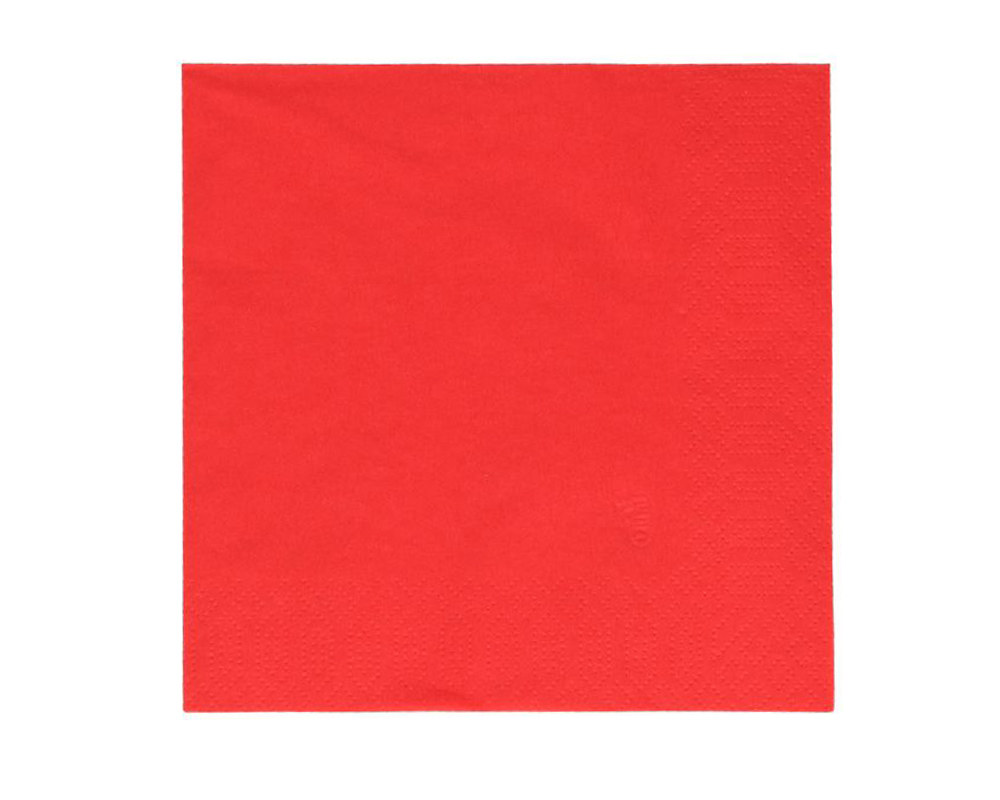 Servietten 39x39 cm 3-lagig 1/4 Falz, rot Servietten 39x39 cm 3-lagig 1/4 Falz, rot