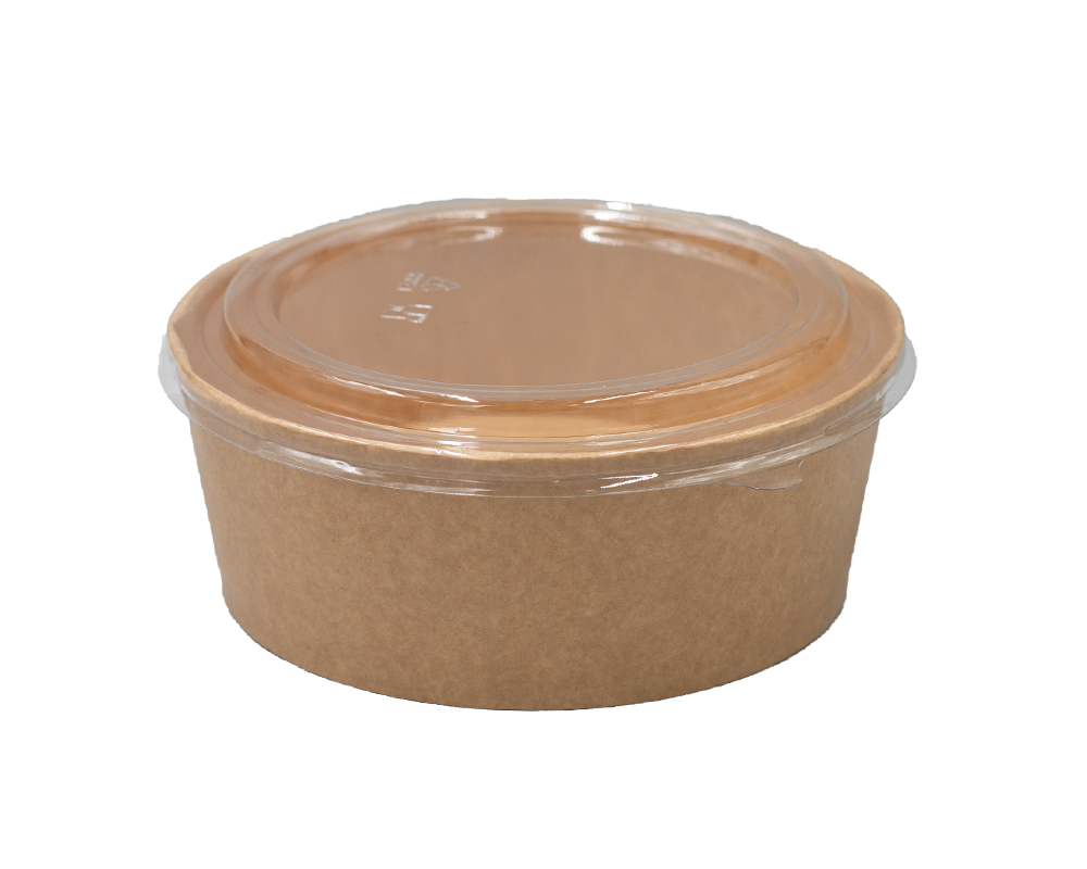 Salat-Bowl-1300-ml-mit-Deckel Salatschale aus Pappe mit Deckel, 1000 ml, braun günstig online kaufen