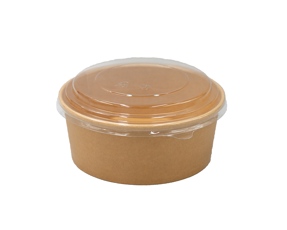 Salat-Bowl-750-ml-mit-Deckel Salatschale aus Pappe mit Deckel, 750 ml, braun günstig kaufen